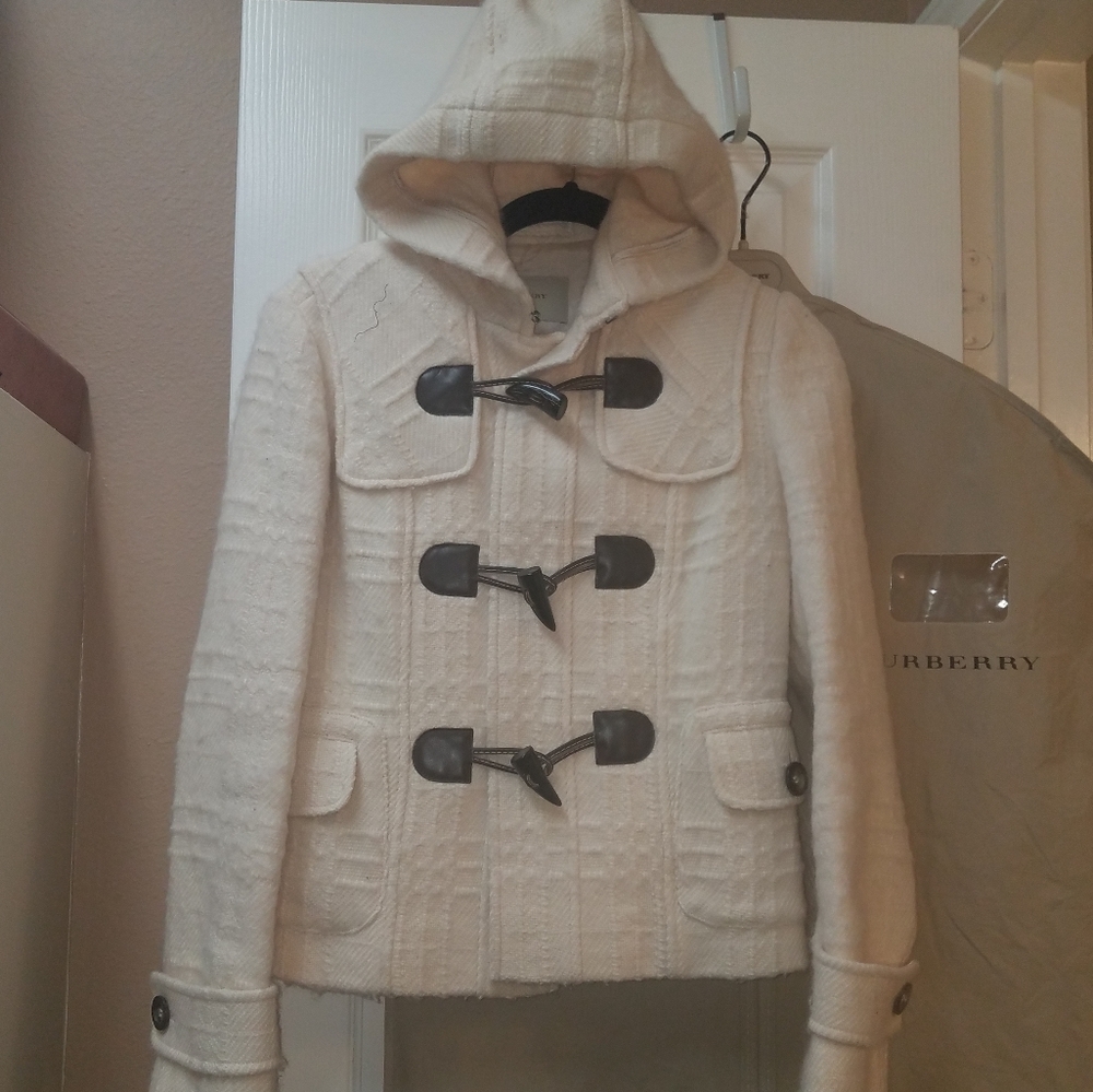 Authentic BURBERRY Wool Toggle Coat w/ Hood